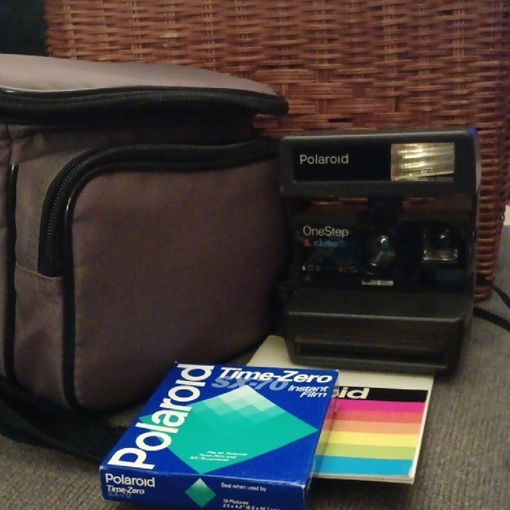 Polaroid OneStep CloseUp Camera with Film and Bag